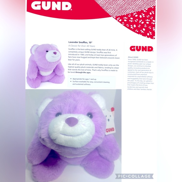 BNWT SNUFFLES LAVENDER SUPER SOFT SEALED MFG PLASTIC BAG - Picture 14 of 16